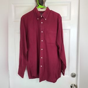 Saddlebred Men's Long Sleeve Button Down Shirt,  Size: XL, Color: Red